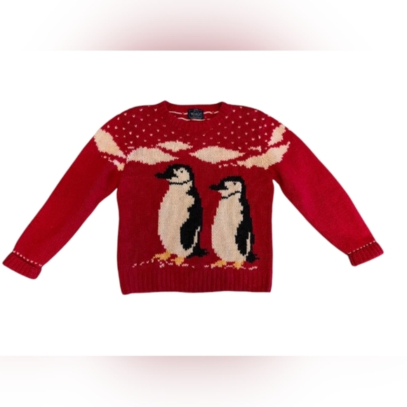 The Woolrich Woman 1830 Vintage EUC Chunky Knit Penguin Size Large - Picture 5 of 7